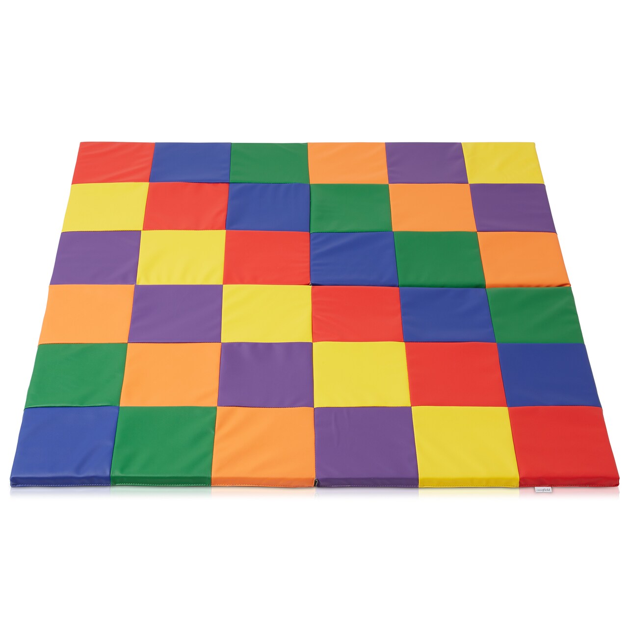 Casafield Play Mat, 58" x 58" Foldable Kids Activity Floor Mat for Infants and Toddlers, Large Padded Playmat, Assorted Colors